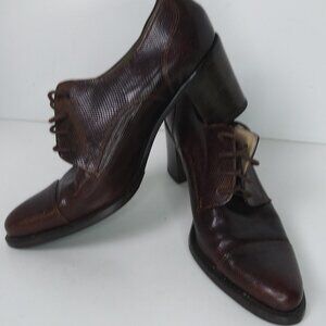 Joan Halpern Signature Collection Vintage Lizard Shoes Handmade Italy EU 38.5
